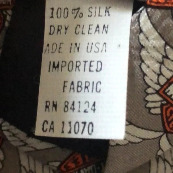 Men’s Ralph Marlin Harley-Davidson Silk Neck Tie Neck Wear - Picture 5 of 5